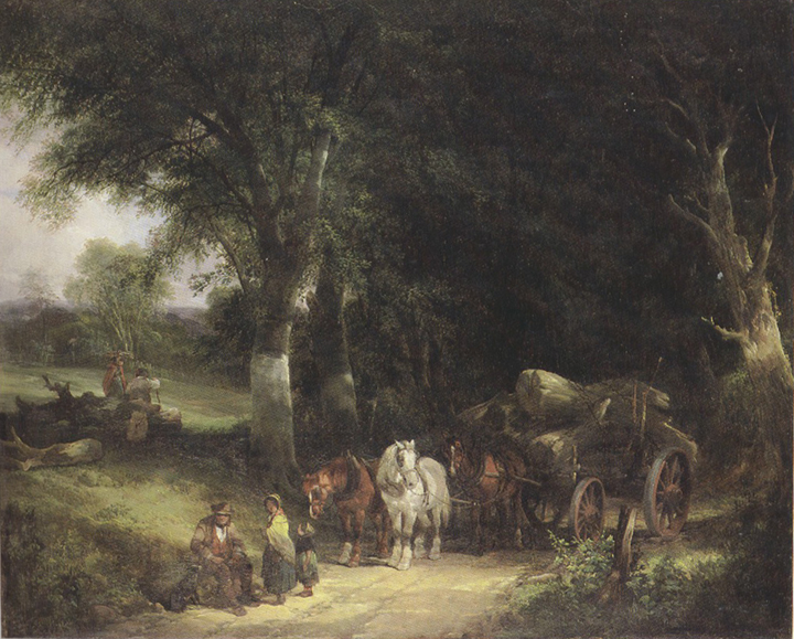 William Shayer Carging Timber in the New Forest (mk37)